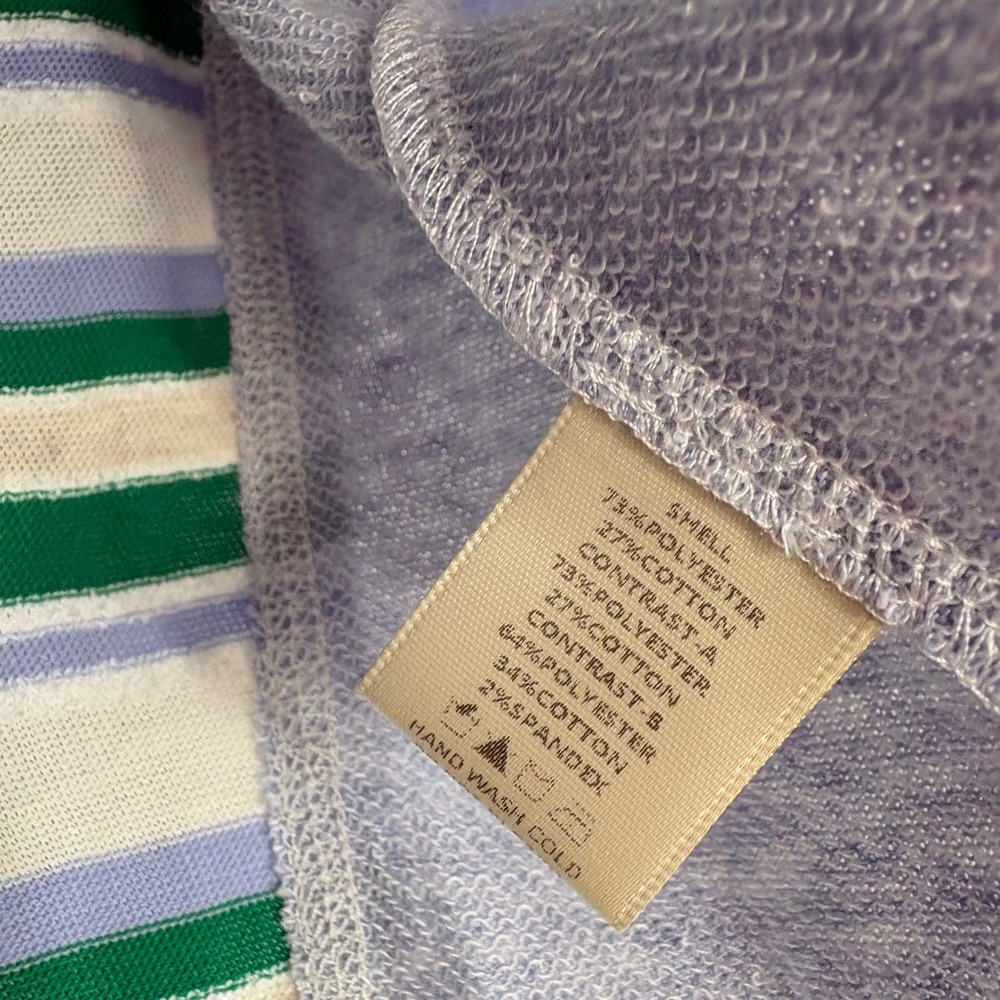Mystree Womens Blue Striped Mixed Media Zip Up Jacket Small New - Picture 5 of 7